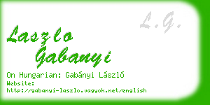laszlo gabanyi business card