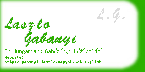 laszlo gabanyi business card